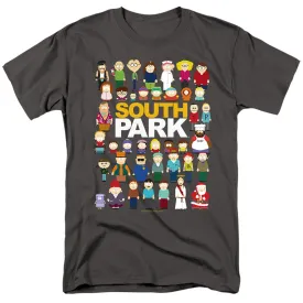 South Park Full Cast Mens T Shirt Charcoal
