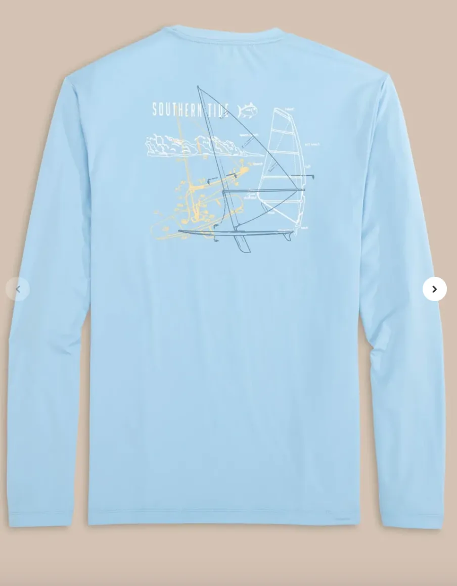 Southern Tide Windsurfer Performance Tee Blue