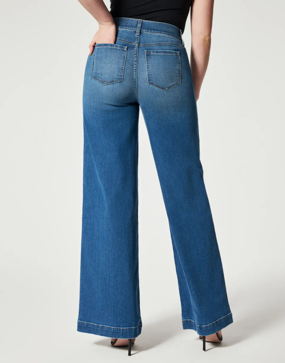 Spanx Seamed Front Wide Leg Vintage Indigo