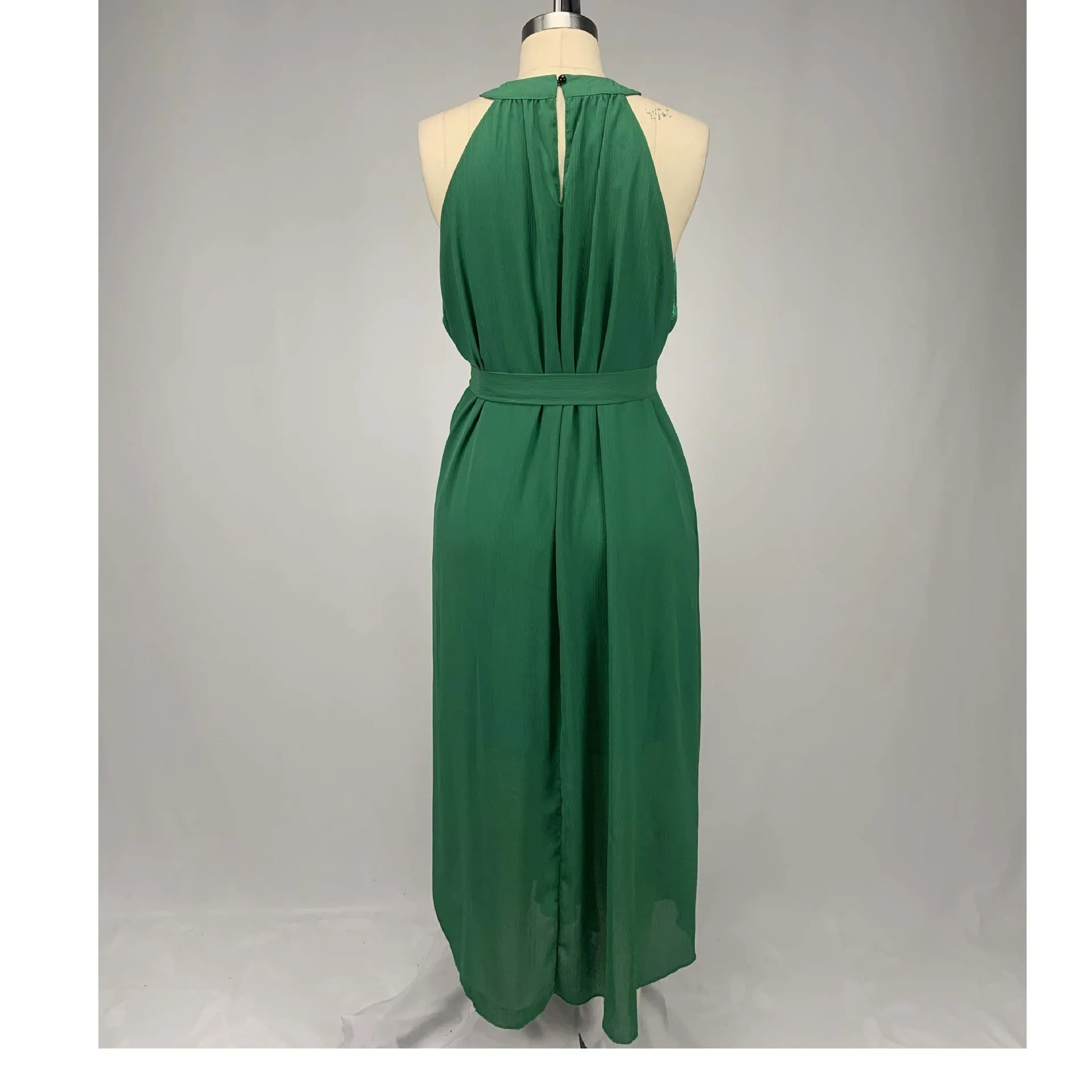 Spring And Summer Style Halter Off Shoulder Chiffon Pleated Dress