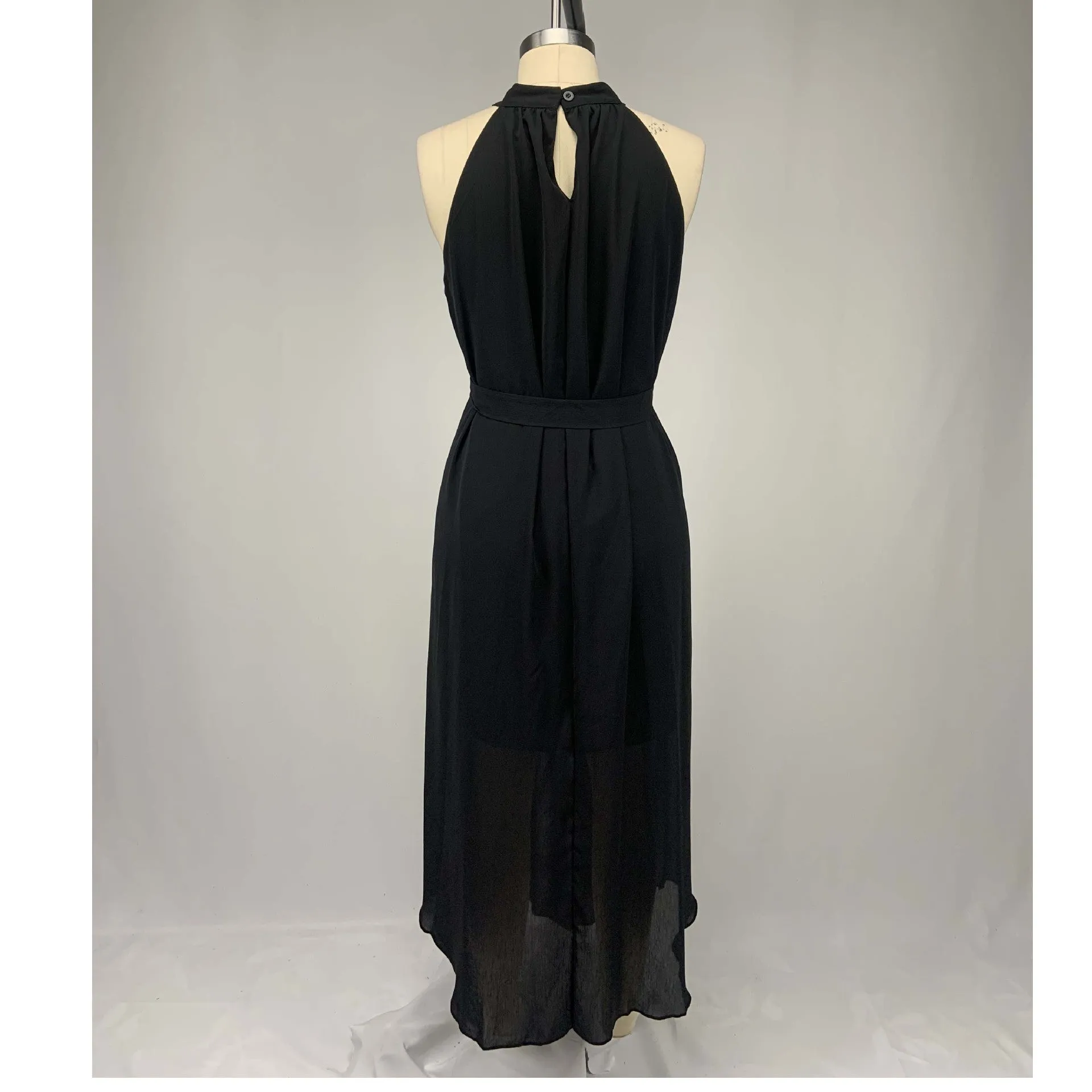 Spring And Summer Style Halter Off Shoulder Chiffon Pleated Dress