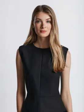 Stretch wool peplum top