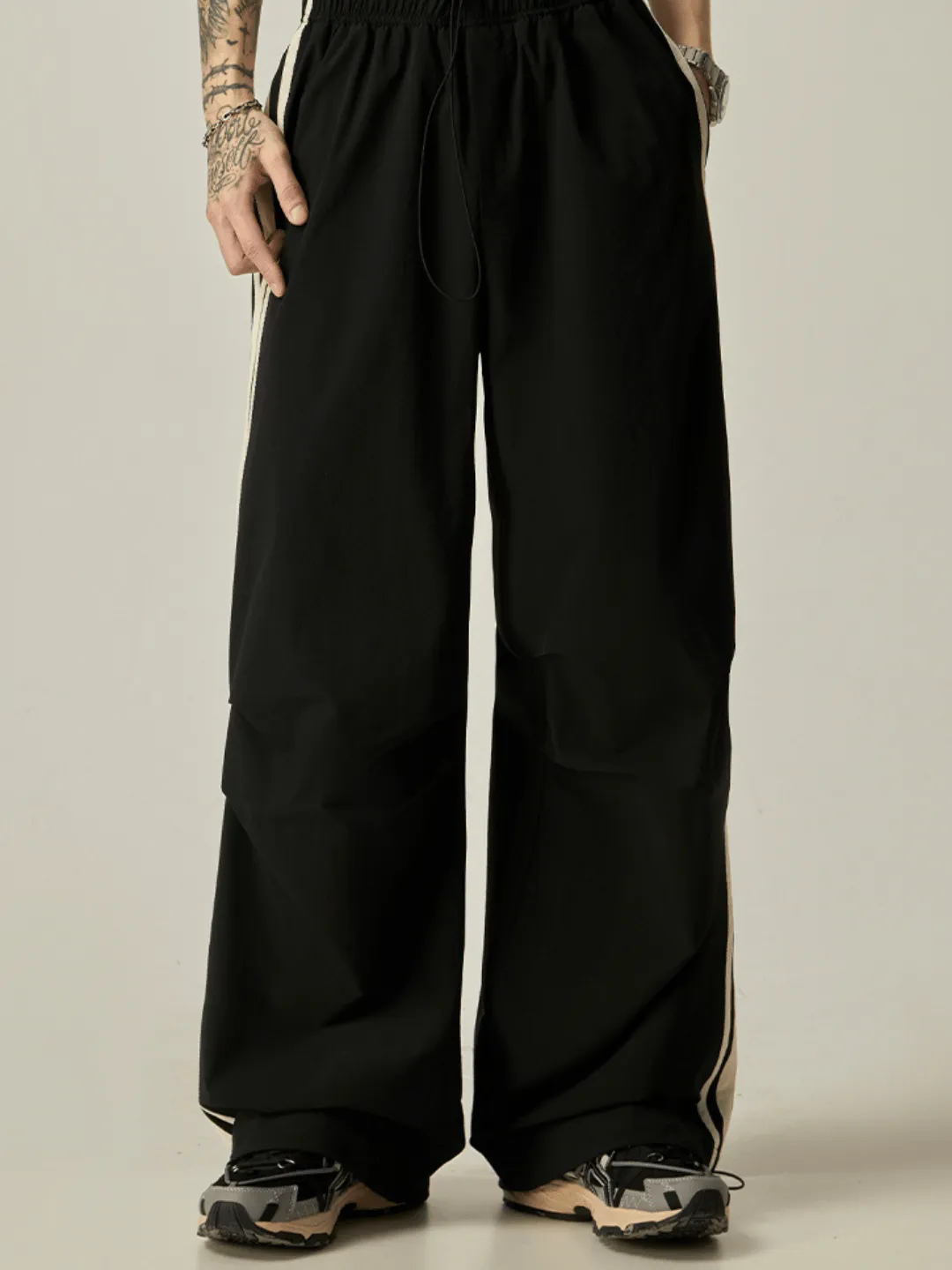 striped loose wide-leg casual pants  na1237
