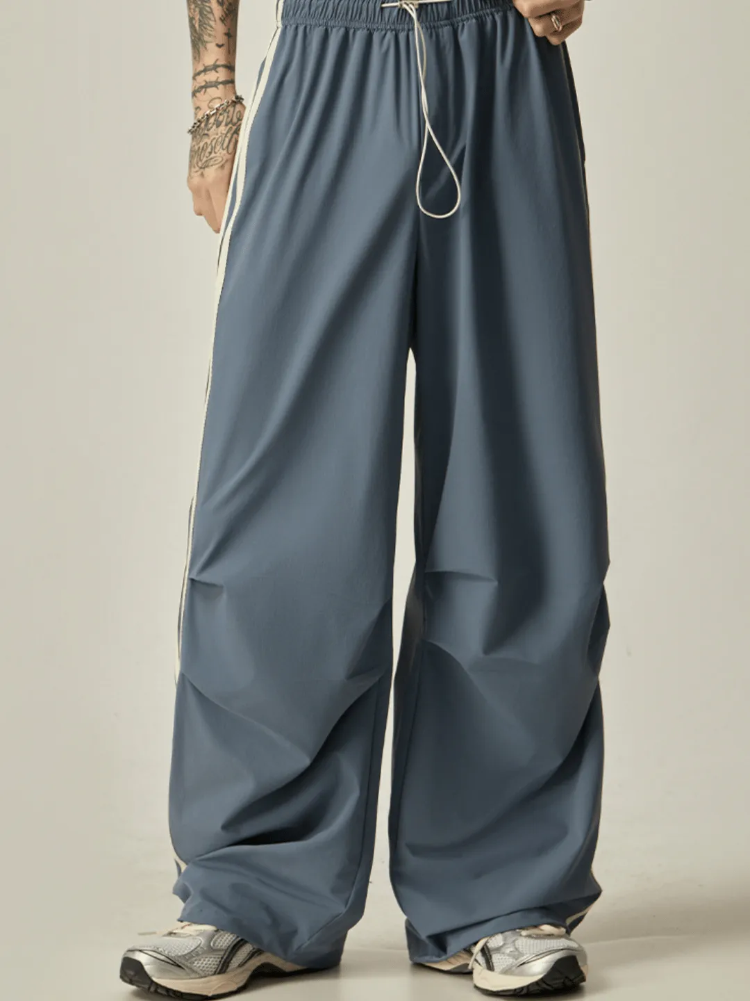 striped loose wide-leg casual pants  na1237