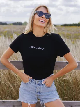 SXV  'All or Nothing’ Printed Cool Aesthetic Oversized T-shirt