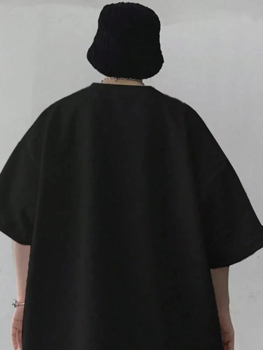 SXV  'Attack game’ Printed Cool Aesthetic Oversized Baggy T-shirt