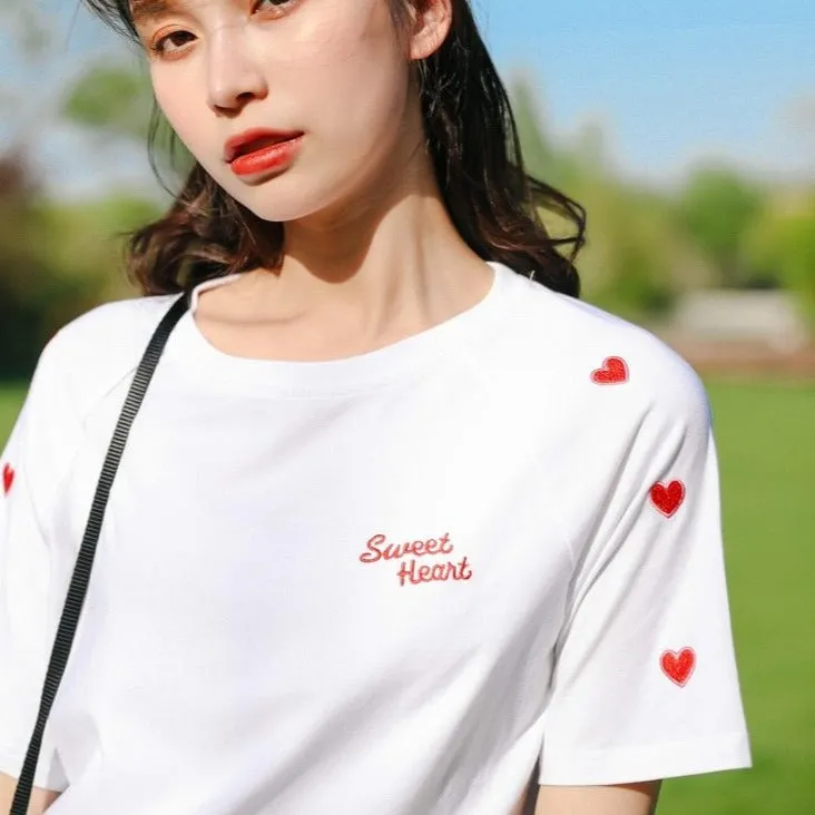 T Shirt Coréen Cœur