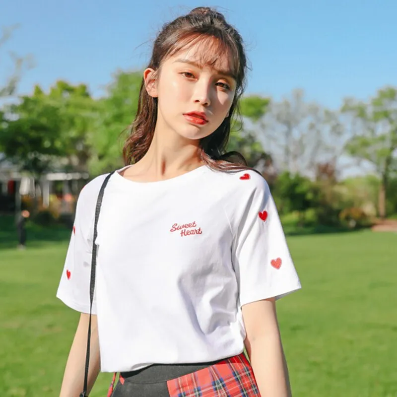 T Shirt Coréen Cœur