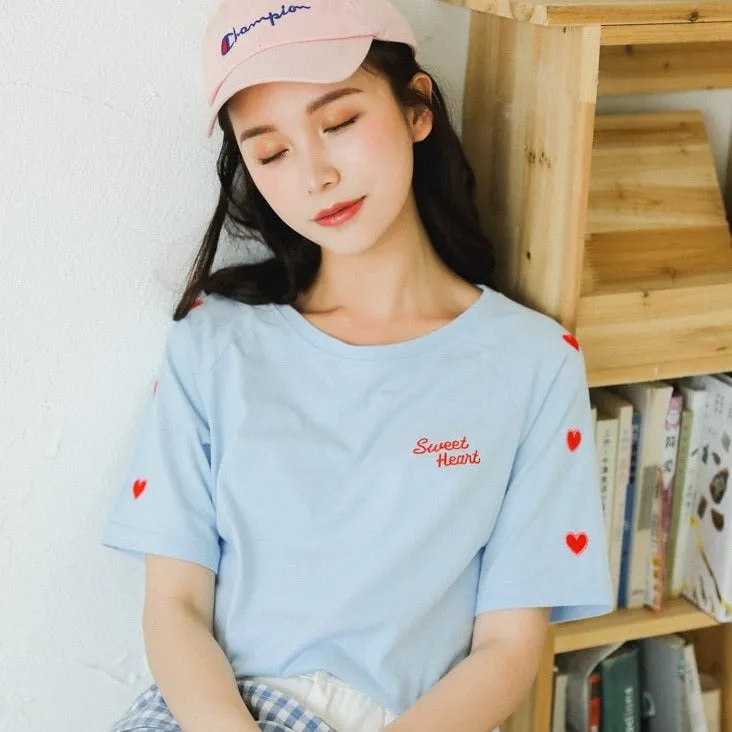 T Shirt Coréen Cœur