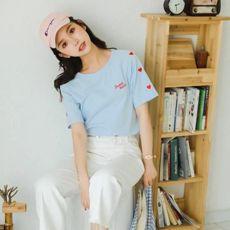T Shirt Coréen Cœur