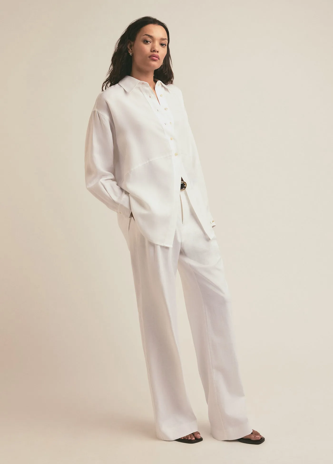 THE DOOR'S ALWAYS OPEN EX-BOYFRIEND LINEN SHIRT