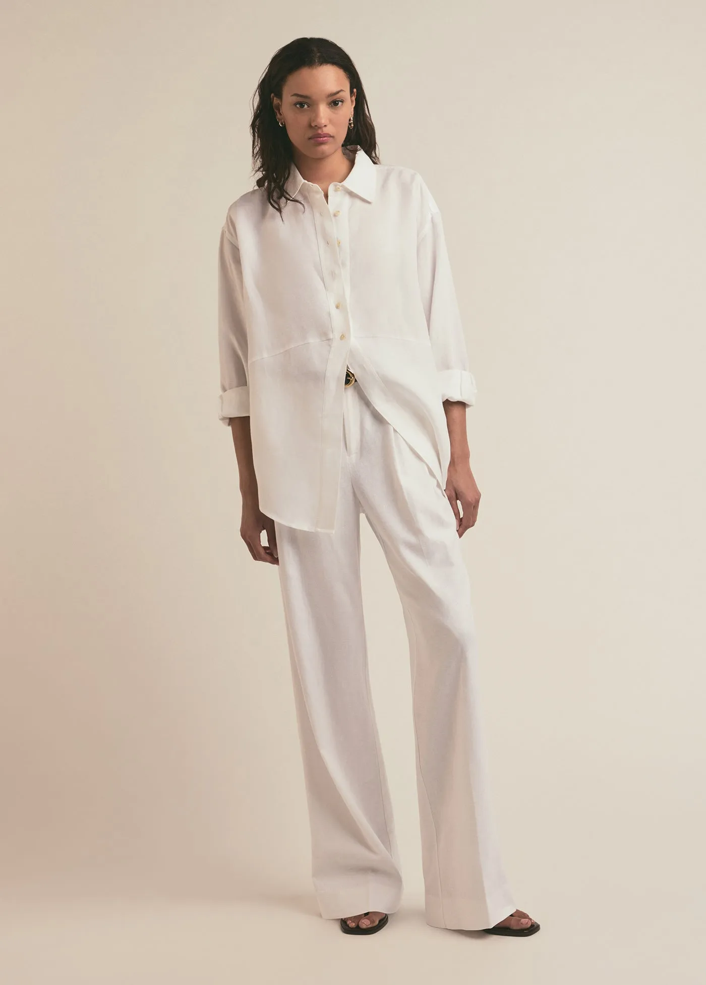 THE DOOR'S ALWAYS OPEN EX-BOYFRIEND LINEN SHIRT