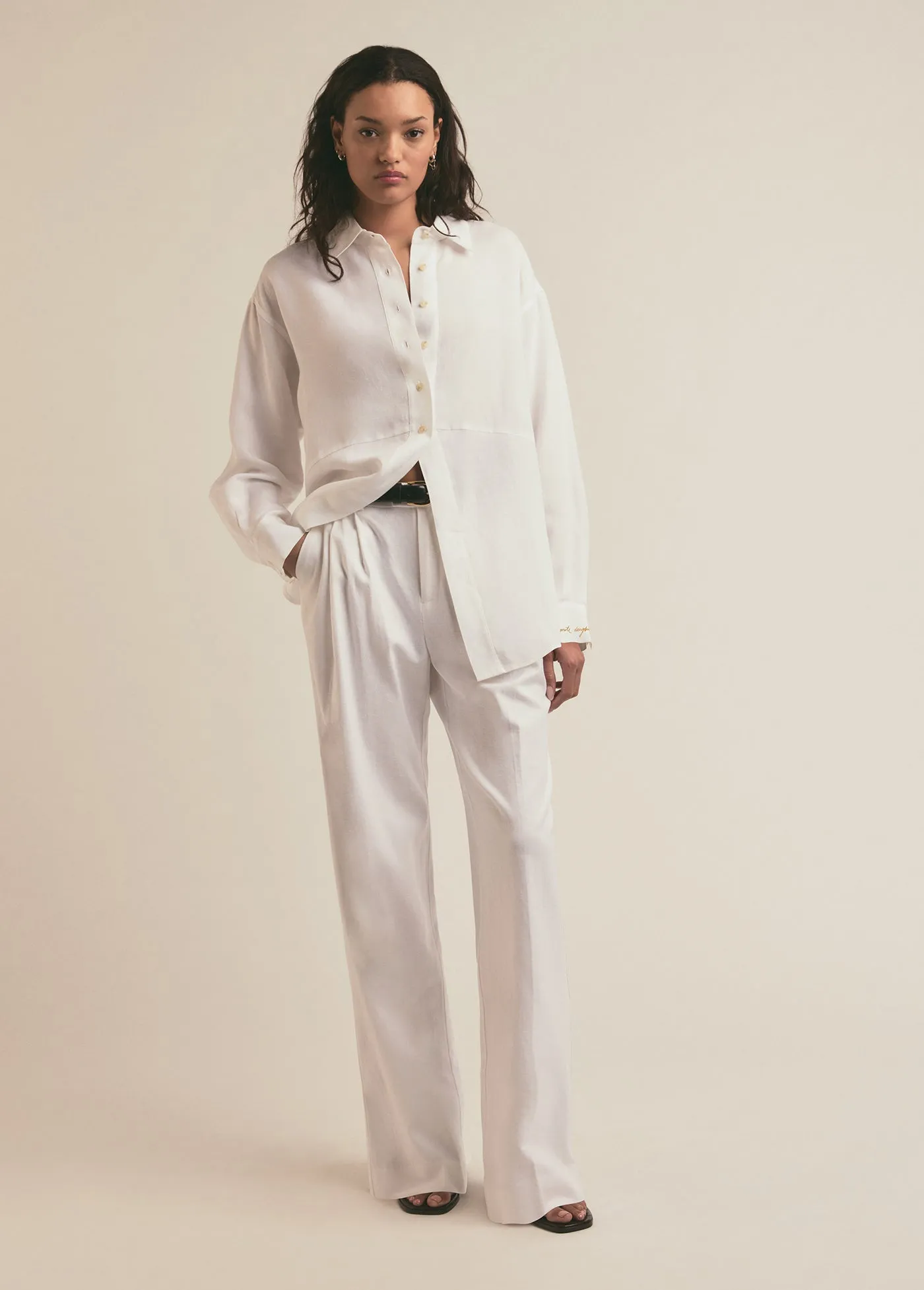 THE DOOR'S ALWAYS OPEN EX-BOYFRIEND LINEN SHIRT