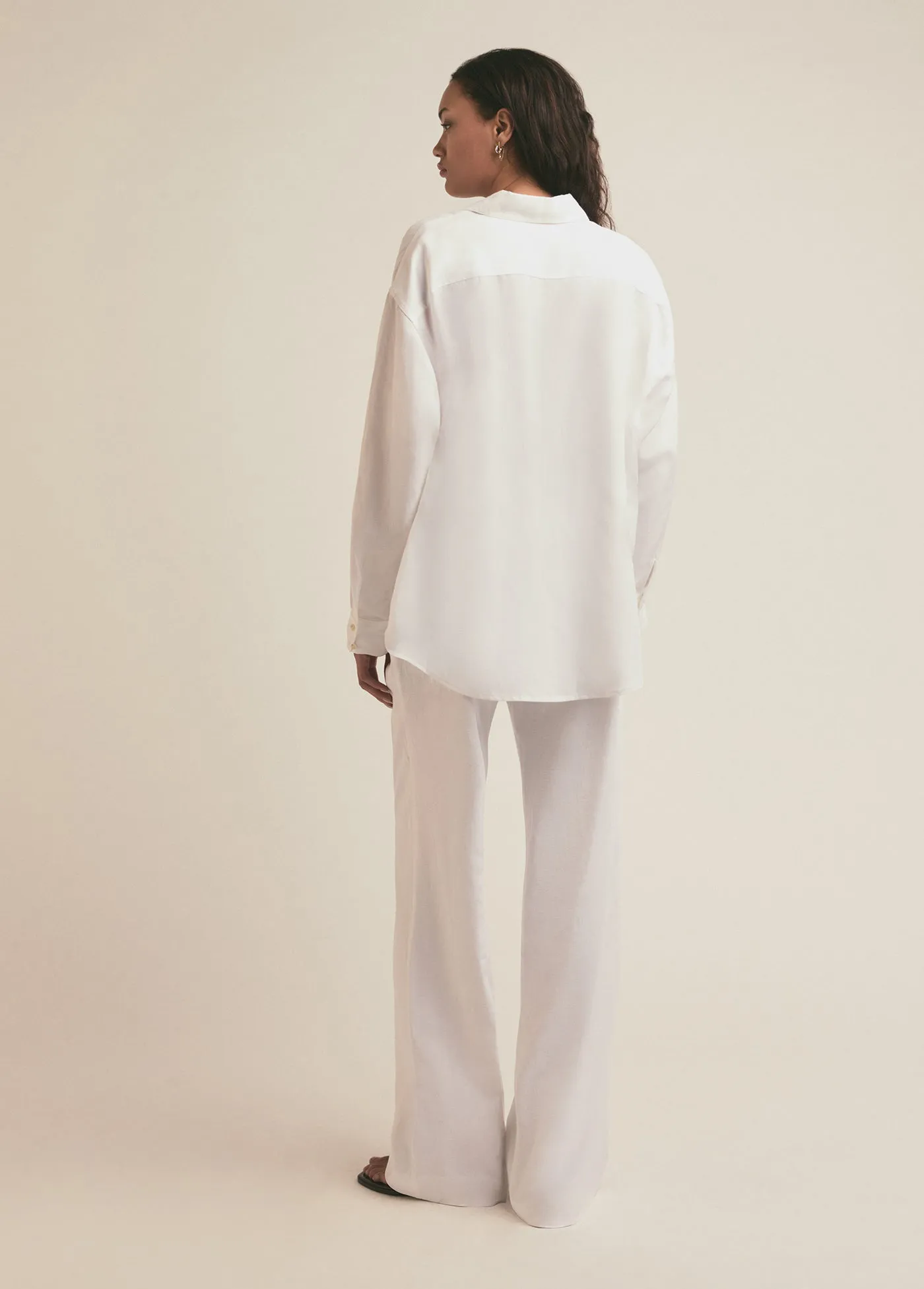 THE DOOR'S ALWAYS OPEN EX-BOYFRIEND LINEN SHIRT