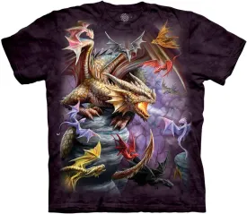 The Mountain Unisex Flight of Dragons T-Shirt - Dragon Clan - Purple